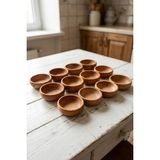 Atbyhome 12 Parça Doğal Kayın Ağacı Ahşap Çerezlik Kaseler - 10 cm Kahvaltılık ve Mezze Sos
