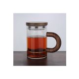 Atbyhome Atby Akasya Doğal Cam Kupa Demleme Çay Bitki Çayı Detoks Bardağı 400ml
