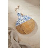 Atbyhome Bambum Gura - Mango Ağacından Yuvarlak Kesme Tahtası Gül - 0 - 19 L