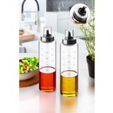Atbyhome Borosilikat Cam Yağlık 500 ml Yağdanlık Sirkelik - Damlatmaz Yağlık Seti 2 Adet
