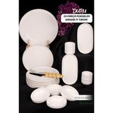 Atbyhome Duru 19 Parça Porselen Kahvaltı Takımı 6 Kişilik Beyaz Modern Tasarım Özellikli Set