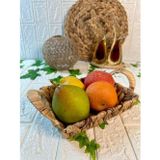 Atbyhome Hasır Rattan Ekmeklik Dikdörtgen Ekmek Sepeti 22x17 cm