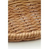 Atbyhome Rattan Piknik Hasır Ekmek Sepeti Meyve Sebze Sepeti Plastik Örme - 24 x 14 x 8 cm