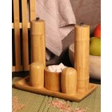 Atbyhome Standli Tuzluk Biberlik Ogutucu Degirmen Seti Buyuk 6 Parca