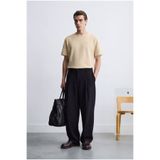 ATE STUDIOS Erkek Pileli Relaxed Fit Premium Kumaş Pantolon