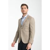 Ateca Erkek Vizon İnce Çizgili Slim Fit Mono Yaka Yarım Astar Spor Blazer Ceket Vizon 58