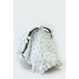Atelier Babbi %100 Pamuk Puset Örtüsü - Kurdele/Mavi