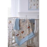 Atelier Babbi Çift Taraflı Bebek Battaniyesi - Kurşun Asker - Mavi - 0 - 2 Yaş