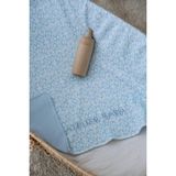 Atelier Babbi Çift Taraflı Bebek Battaniyesi Mavi Ikat Desenli Pamuklu 80x80 cm Cilt Dostu - 80x80cm