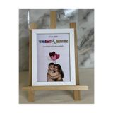 Atelier Baskı Kişiye Özel Fotoğraflı - İsimli Tarihli Anı Hediyesi - 15 x21 cm Beyaz Çerçeve
