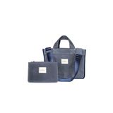 Atelier Bomonti Hishi Rj Tote Bag Denim Mumlu Kanvas Çanta Lacivert Omuz Askı