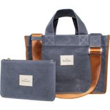 Atelier Bomonti Hishi Rj Tote Bag Denim Taba Biyeli Mumlu Kanvas Omuz Çantası & El Çantası