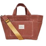 Atelier Bomonti Hishi Tote Bag Kremit Mumlu Kanvas Omuz Çantası & El Çantası - Kiremit