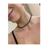 Atelier Çağla Siyah Kristal Boncuk Choker Kolye