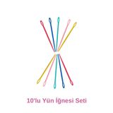 Atelier Cheval Prestij Boncuk Yün Iğnesi, Plastik Yün Iğnesi (10 ADET), Renki Plastik Yün Iğnesi