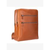 ATELIER Classic Tan Hakiki Deri Laptop Sırt Çantası – 16” Uyumlu
