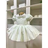 Atelier Des Reves Mint Gingham Elbise - 7 Yaş - Mint Yeşili