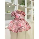 Atelier Des Reves Nude Şifon Hortensia Kısa Kollu Elbise - 5 Yaş