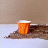 Atelier Enki Flora Limoges Porselen Espresso/türk Kahvesi Fincanı - Turuncu