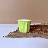 Atelier Enki Flora Limoges Porselen Espresso/türk Kahvesi Fincanı - Yeşil