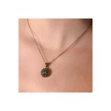Atelier LEO Handmade Jewellery GÜNEŞ IŞIĞI ANTRASİT BAKIR EL YAPIMI KRİSTAL TAŞLI KARARMA YAPMAZ KADIN KOLYE KUTULU