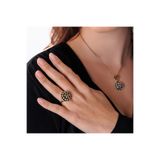 Atelier LEO Handmade Jewellery GÜRS BAKIR EL YAPIMI KRİSTAL TAŞLI KARARMA YAPMAZ KADIN YÜZÜK ÖZEL KUTULU