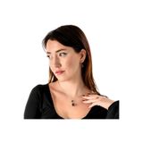 Atelier LEO Handmade Jewellery MİSTİK IŞILTI BORDO KADIN 2'Lİ TAKI SETİ KÜPE KOLYE TAKIM BAKIR EL YAPIMI KARARMA YAPMAZ