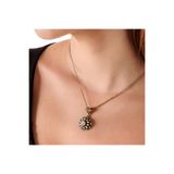 Atelier LEO Handmade Jewellery SULTAN TACI BAKIR EL YAPIMI KRİSTAL TAŞLI KARARMA YAPMAZ KADIN KOLYE KUTULU