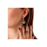 Atelier LEO Handmade Jewellery SULTAN TACI BAKIR EL YAPIMI KRİSTAL TAŞLI KARARMA YAPMAZ KADIN KÜPE ÖZEL KUTULU