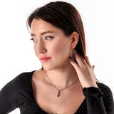 Atelier Leo Handmade Jewellery Tria Harmonisi Renkli Kadın 2'li Takı Seti Küpe Kolye Takım Bakır El Yapımı Kararma Yapmaz Kutulu - Çok Renkli