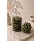 Atelier Lumira Bubble Form - 2'li Dekoratif Mum - Haki