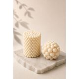 Atelier Lumira Bubble Form - 2'li Dekoratif Mum - Krem
