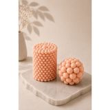 Atelier Lumira Bubble Form - 2'li Dekoratif Mum - Somon