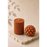 Atelier Lumira Bubble Form - 2'li Dekoratif Mum - Turuncu
