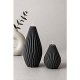 Atelier Lumira Pure Damla - 2'li Dekoratif Mum - Antrasit