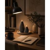 Atelier Lumira Pure Damla - 2'li Dekoratif Mum - Gri