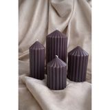 Atelier Lumira Sandra Serisi 4'lü Set Dekoratif Mum - Antrasit