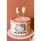 Atelier Mis Mum Hello Kitty Temalı Pasta Mumu Seti – Doğum Günü, 1 Yaş, Kız Çocuk Parti Mumları