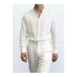 Atelier Old Money Beyaz Hakim Yaka Pamuk Gömlek SS7166