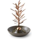 Atelier Terra Madre Elais Bronz Seramik Zeytin ve Zeytinyağ Sunum Tabağı - Yağ Yeşili - Bronz - Standart