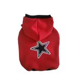 atelyu Köpek ve Kedi Kıyafeti kırmızı yıldız kolsuz sweatshirt (Medium)