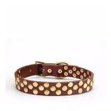 Aten Handmade Deri Köpek Tasması Açık Kahve L (46-55 CM) Cl-At-T-L