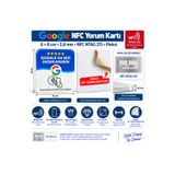 Ater Nix Google yorum Kartı 10X10 NFC Ntag 213 Plexi