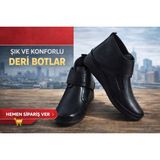 Ateş Bags Günlük Konforlu Siyah Kadın Bot – Kaymaz Taban, Yumuşak Iç Astar