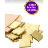 Ateş Chocolate Altın Sargılı Sütlü Madlen 100 Ikramlık Çikolata Lezzetli ve Şık Hediye - 650 gr