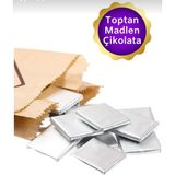 Ateş Chocolate Gümüş Sargılı Sütlü Madlen 100 Adet Ikramlık Çikolata - 650 gr