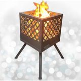 Ateş Çukuru Bahçe Şöminesi 60 Litre Geniş Hacim Bahçe Sobası Fire Pit Mangal