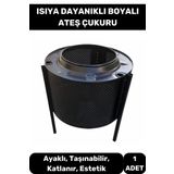 Ateş Çukuru Bahçe Şöminesi Seri Taşınabilir Kuplu Katlanır Soba Estetik Ayaklı