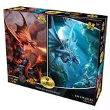 Ateş Ejderhası Ve Su Ejderhası İkili Puzzle 200 Parça