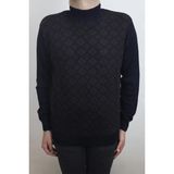 Ateş Fistan Store Erkek Desenli Klasik Kesim Rahat Kalıp Yarım Balıkçı Yaka Kışlık Yünlü Kazak - Kahverengi - 2XL